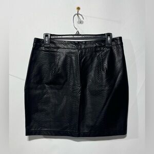 Stella Luce Black‎ Snakeskin Textured Mini Skirt Size Large